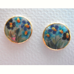Small Blue Floral Earrings